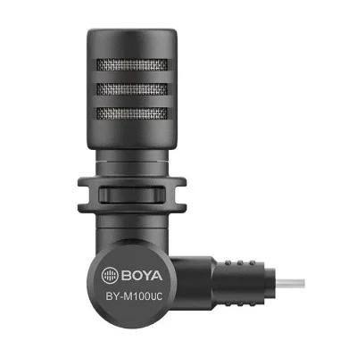 BOYA Mininature Condenser Smartphone Mic with Type-C Connector - Black